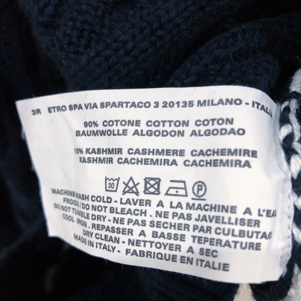 Etro Striped Cotton/Cashmere Blend Sweater - Picture 9 of 9